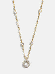 Pavé Initial Yasmine Necklace - Gold/Pavé