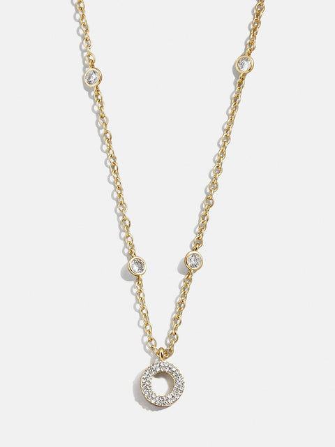 Pavé Initial Yasmine Necklace - Gold/Pavé