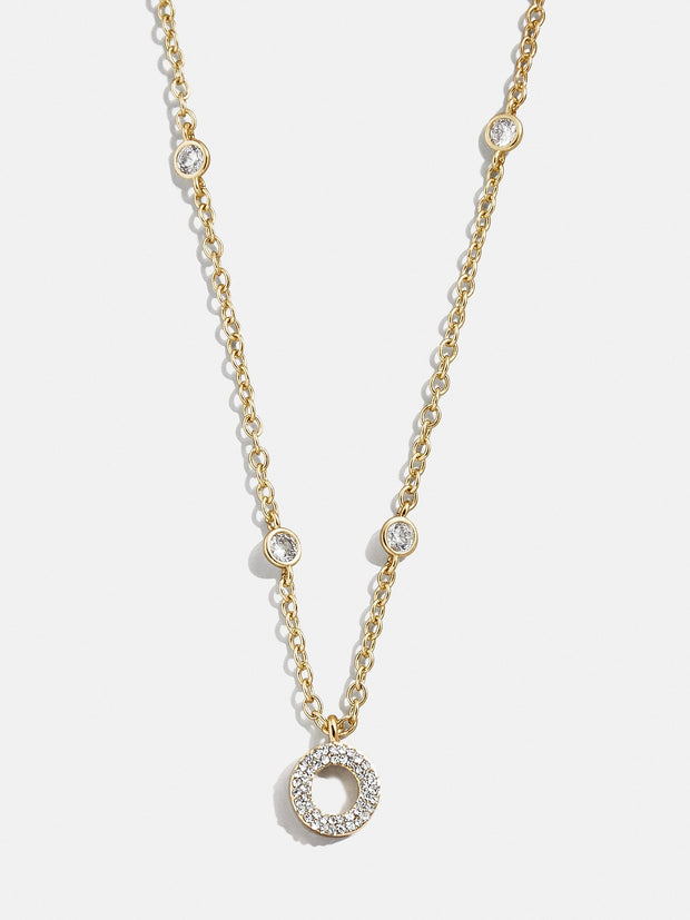 Pavé Initial Yasmine Necklace - Gold/Pavé