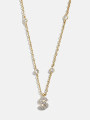 Pavé Initial Yasmine Necklace - Gold/Pavé