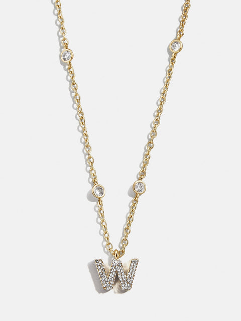 Pavé Initial Yasmine Necklace - Gold/Pavé