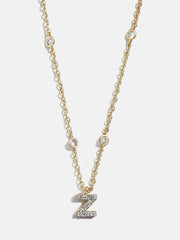 Pavé Initial Yasmine Necklace - Gold/Pavé