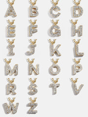 Pavé Initial Yasmine Necklace - Gold/Pavé