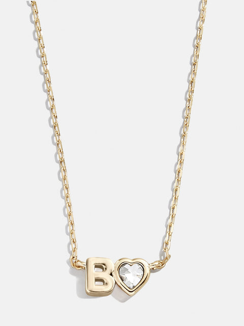 Fiona Initial Necklace - Gold/Pavé