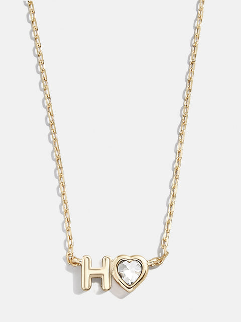 Fiona Initial Necklace - Gold/Pavé