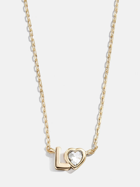 Fiona Initial Necklace - Gold/Pavé