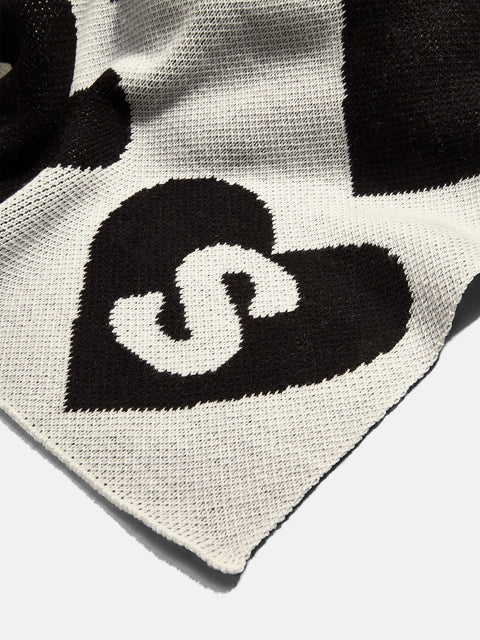 Wrapped in Love Custom Blanket - White/Black