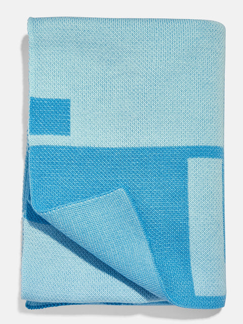 Opposites Attract Custom Blanket - Bright Blue/Light Blue