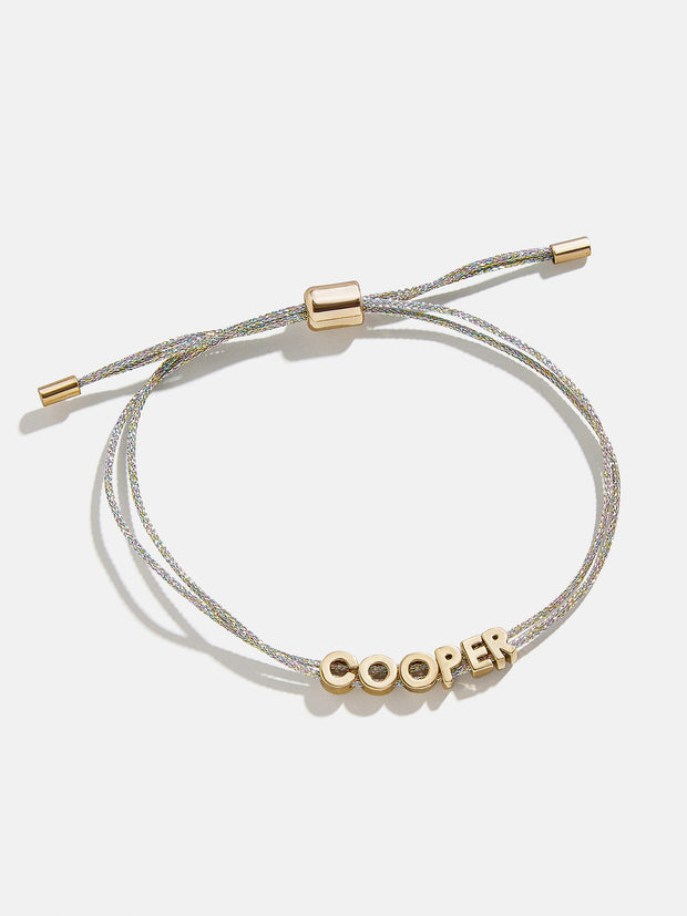 Custom Cord Bracelet - Silver