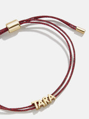 Custom Cord Bracelet - Metallic Red