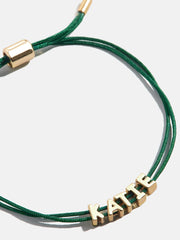 Custom Cord Bracelet - Dark Green