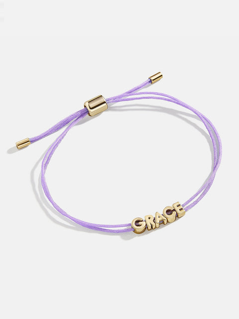 Custom Cord Bracelet - Lavender