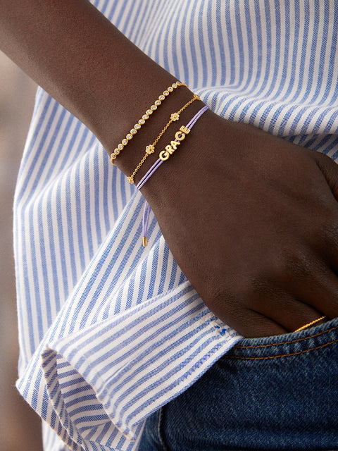 Custom Cord Bracelet - Lavender