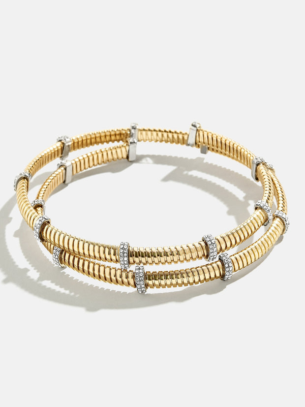 Eve Cuff Bracelet - Gold/Pavé