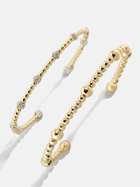 Chloe Bracelet Set - Gold/Pavé