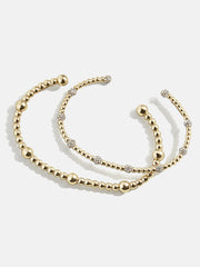 Chloe Bracelet Set - Gold/Pavé