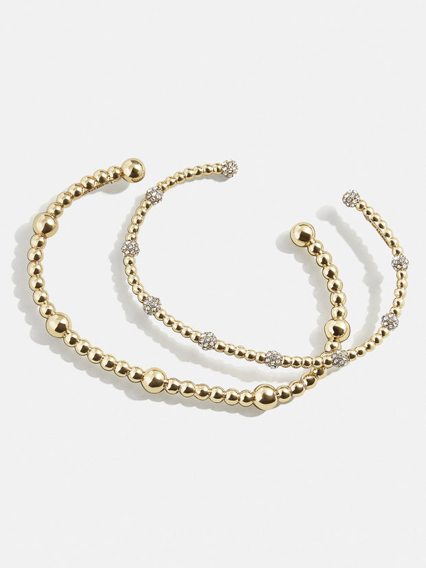 Chloe Bracelet Set - Gold/Pavé