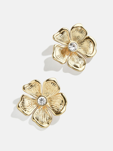 Baby Bloomer Earrings - Gold/Pavé