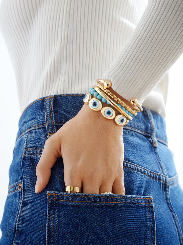 Eye to Eye Bracelet - Blue/Gold