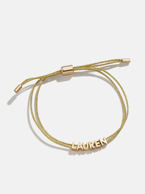 Custom Cord Bracelet - Gold