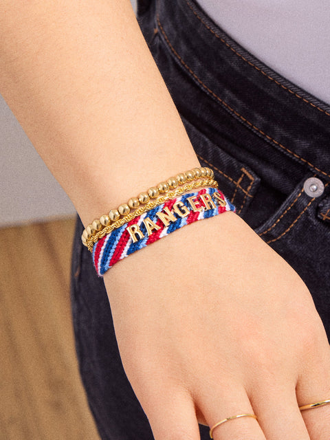 MLB Woven Friendship Bracelet - Texas Rangers