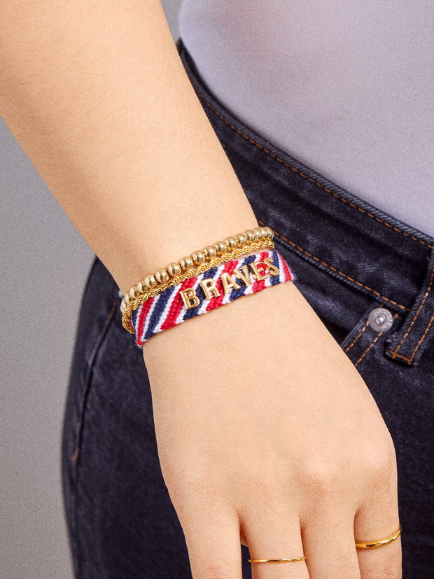 MLB Woven Friendship Bracelet - Atlanta Braves