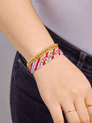 MLB Woven Friendship Bracelet - Los Angeles Angels