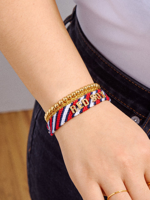 MLB Woven Friendship Bracelet - Boston Red Sox