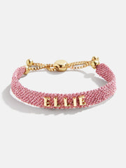 Metallic Custom Woven Friendship Bracelet - Metallic Pink Woven