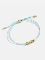 Custom Cord Bracelet - Neon Blue