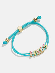 Kids' Custom Cord Bracelet - Aqua