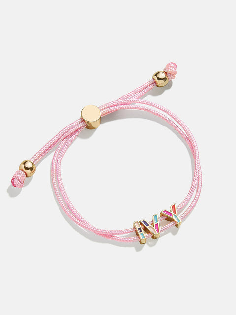 Kids' Custom Cord Bracelet - Pink