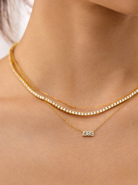 18K Gold Varsity Font Custom Number Necklace - Varsity Font Numbers