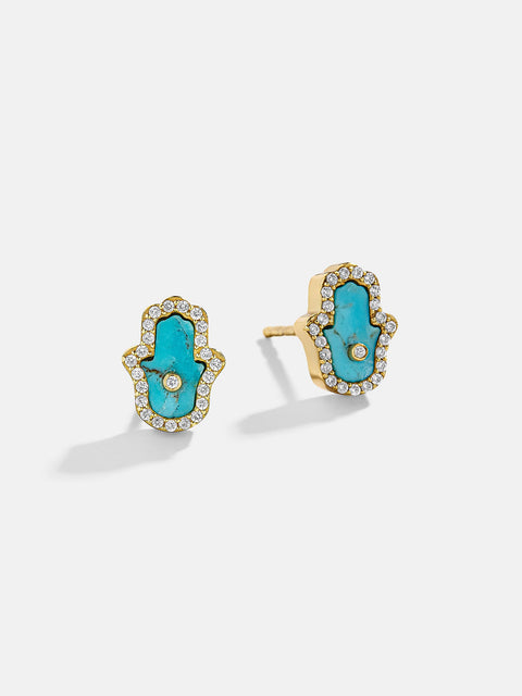 Hamsa 18K Gold Earrings - Hamsa