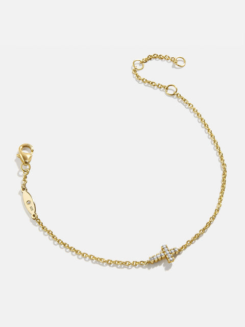 18K Gold Agape Bracelet - Gold/Pavé