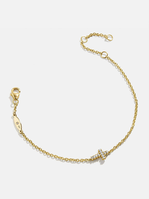 18K Gold Agape Bracelet - Gold/Pavé