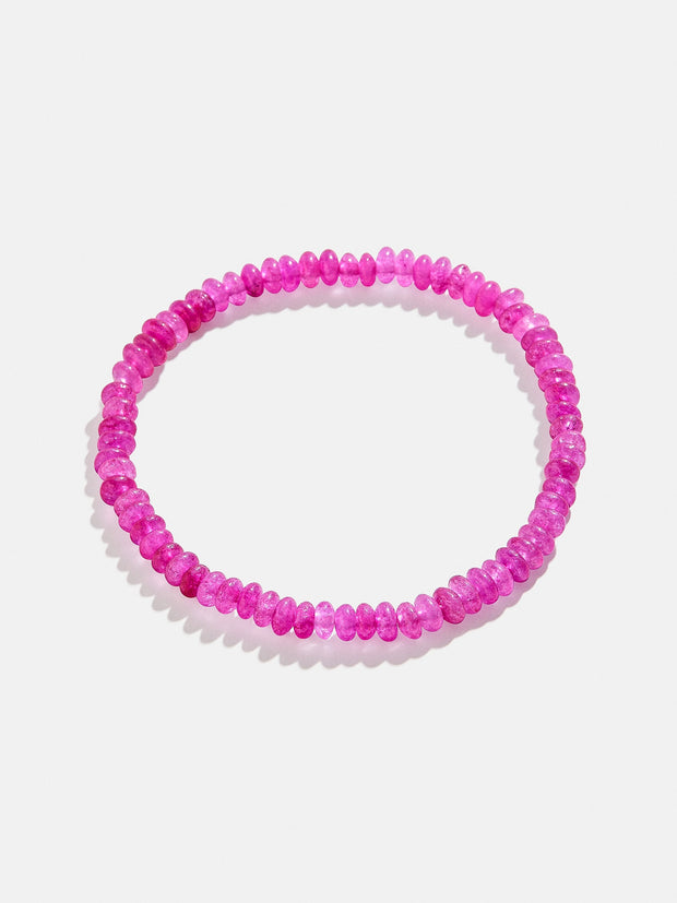 Valentina Semi-Precious Bracelet - Pink Agate Stone