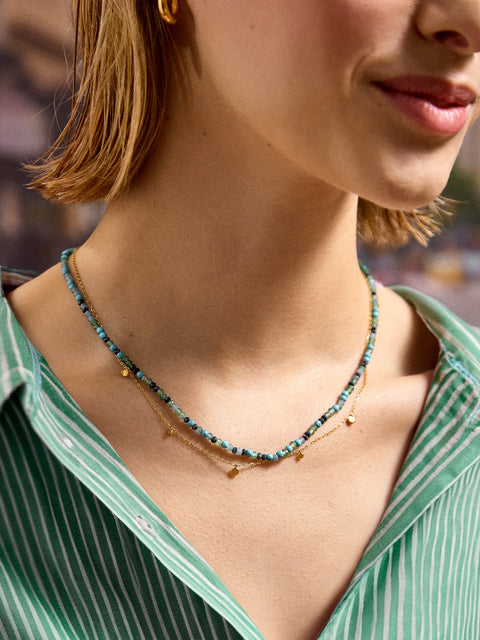 Valentina Semi-Precious Necklace - Blue Ombre