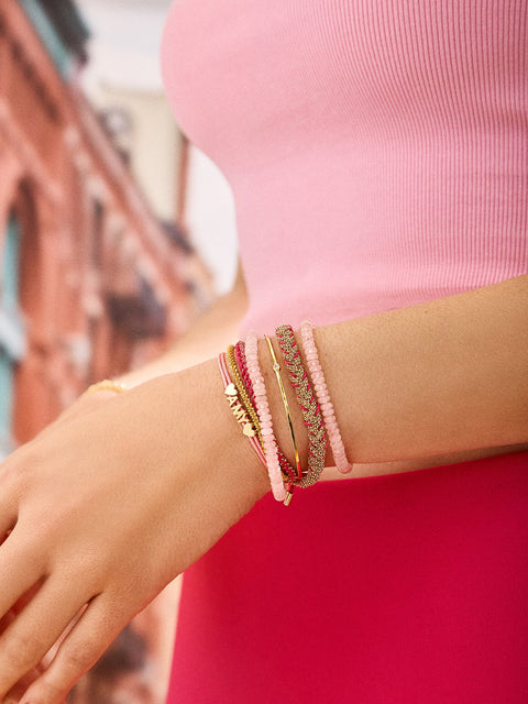 Hannah Bracelet Set - Hot Pink