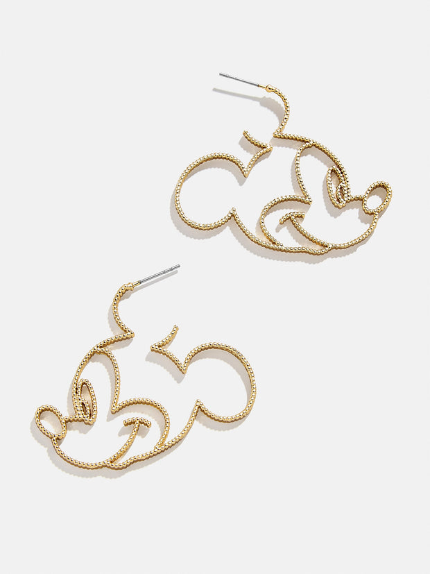 Mickey Mouse Disney Outline Earrings - Mickey Mouse