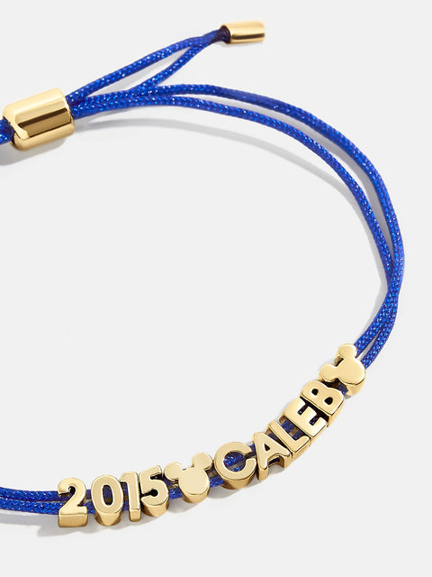 Mickey Mouse Disney Custom Cord Bracelet - Blue