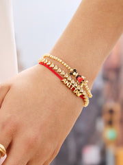 Mickey Mouse Disney Custom Cord Bracelet - Red