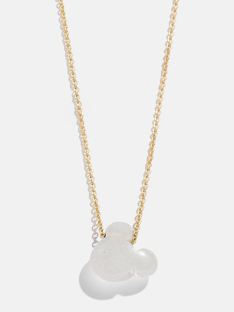 Mickey Mouse Disney Stone Pendant Necklace - White Quartz