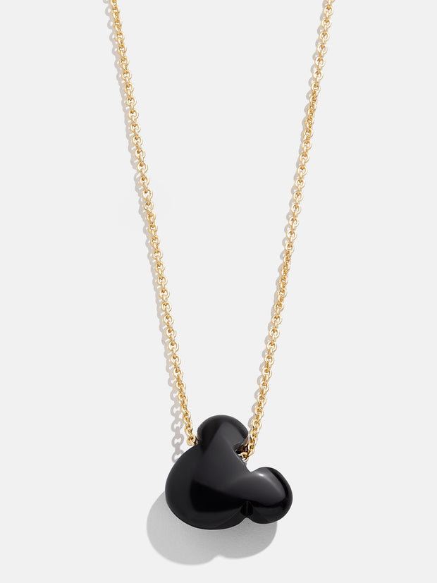 Mickey Mouse Disney Stone Pendant Necklace - Black