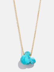 Mickey Mouse Disney Stone Pendant Necklace - Turquoise