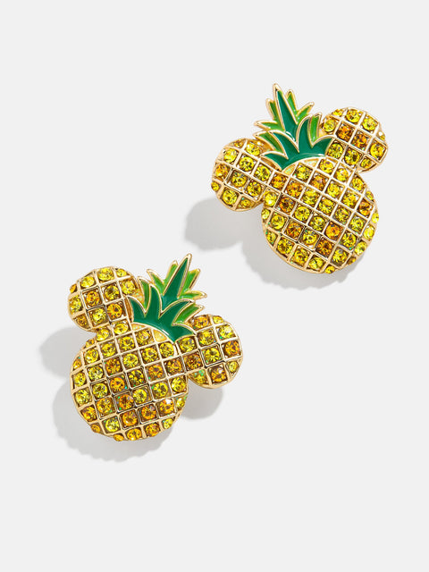 Mickey Mouse Disney Pineapple Earrings - Yellow