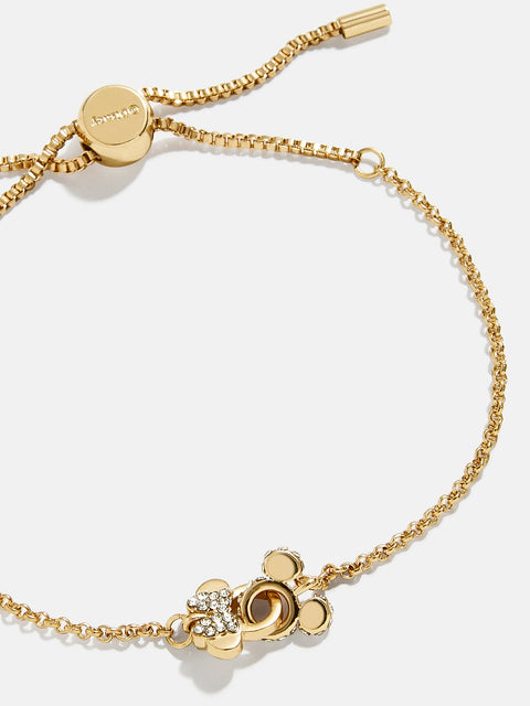 Mickey Mouse & Minnie Mouse Disney Better Half Bracelet - Gold/Pavé