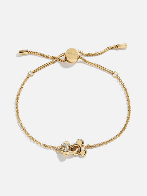 Mickey Mouse & Minnie Mouse Disney Better Half Bracelet - Gold/Pavé