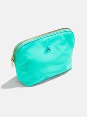 Initial Zipper Pouch - Turquoise