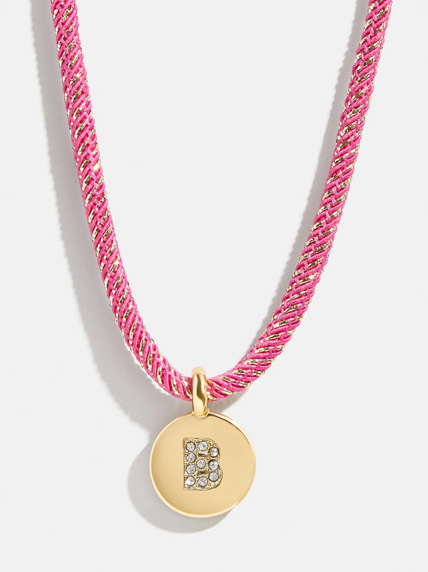 Kids' Initial Pendant Necklace - Pink